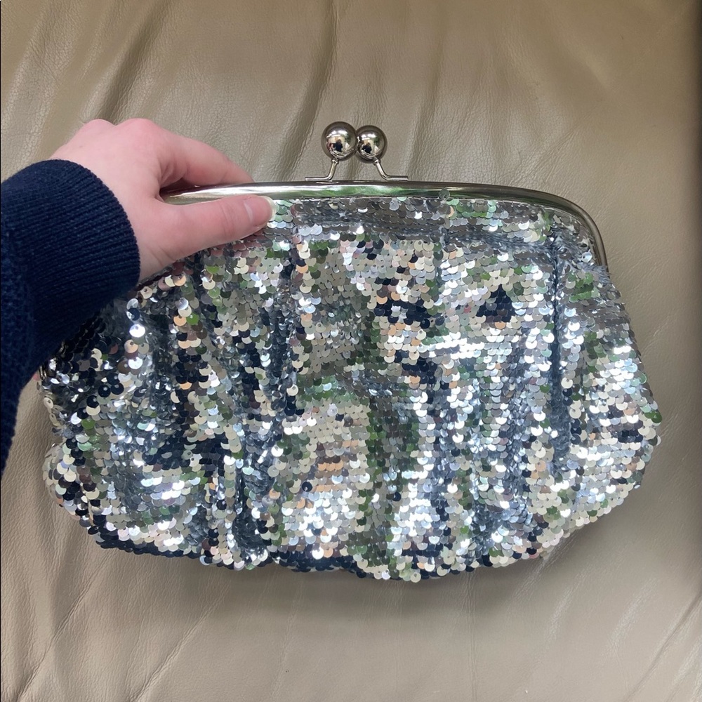 Limited Edition Sequence Clutch/Silver/Large - image 2